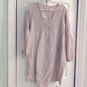 Vineyard Vines linen pebble gray top/coverup XXL NWT